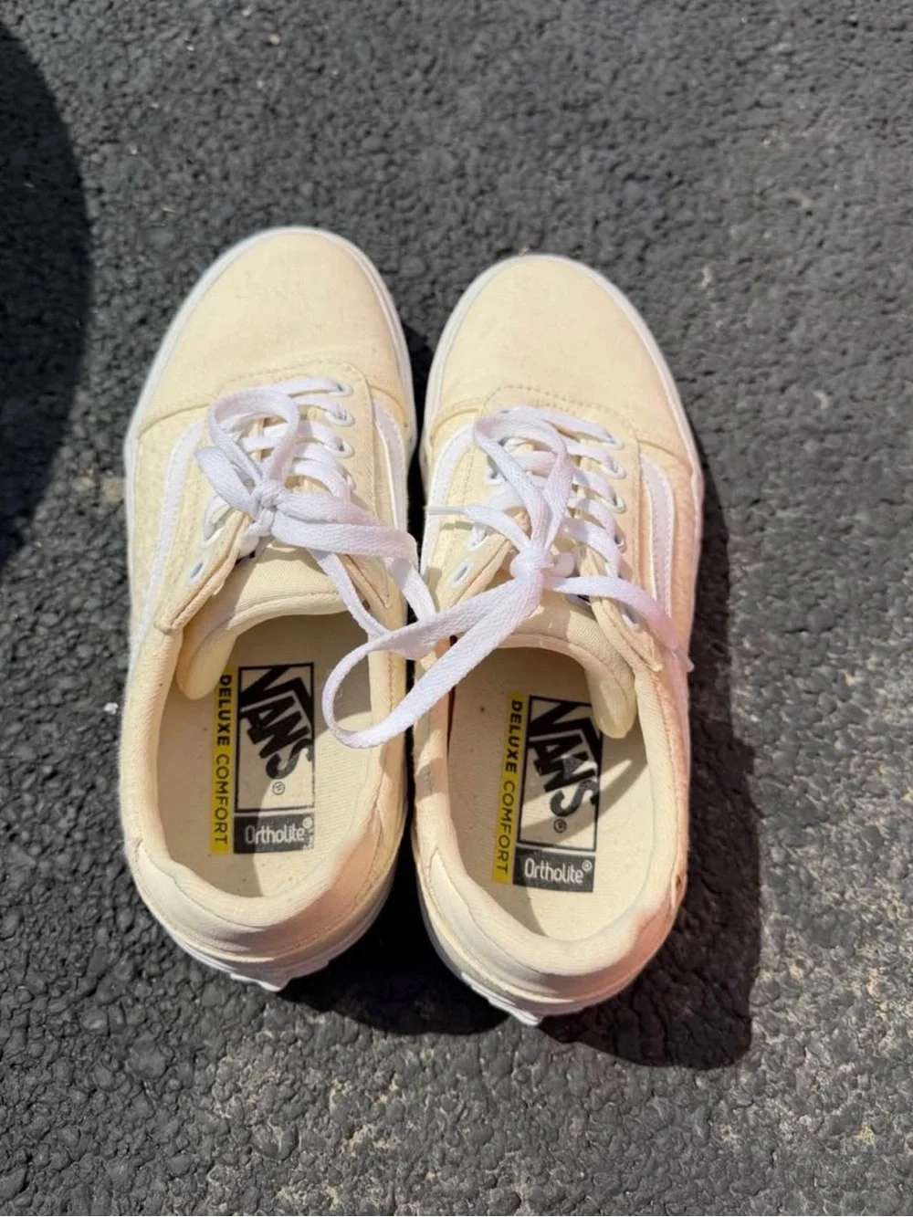 Vans Men’s Low-Top Sneakers in yellow and White